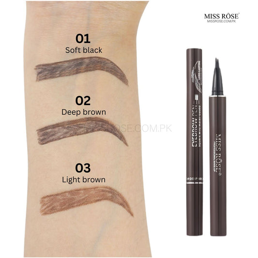 Miss Rose Water-Based Eye Brow Pen | Miss Rose Com Pk | Official Store In Pakistan | 100% Authentic Makeup Products