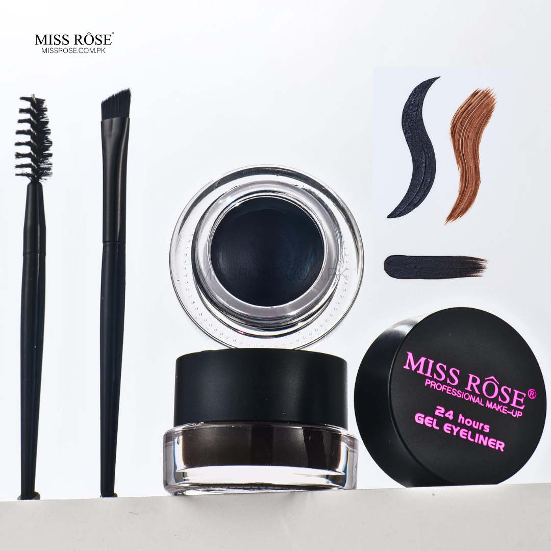 Miss Rose Gel Eyeliner - 2 color set Black and Brown