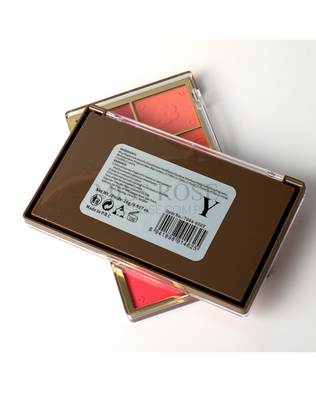 Miss Rose 8-Color Gold Brick Blush Palette