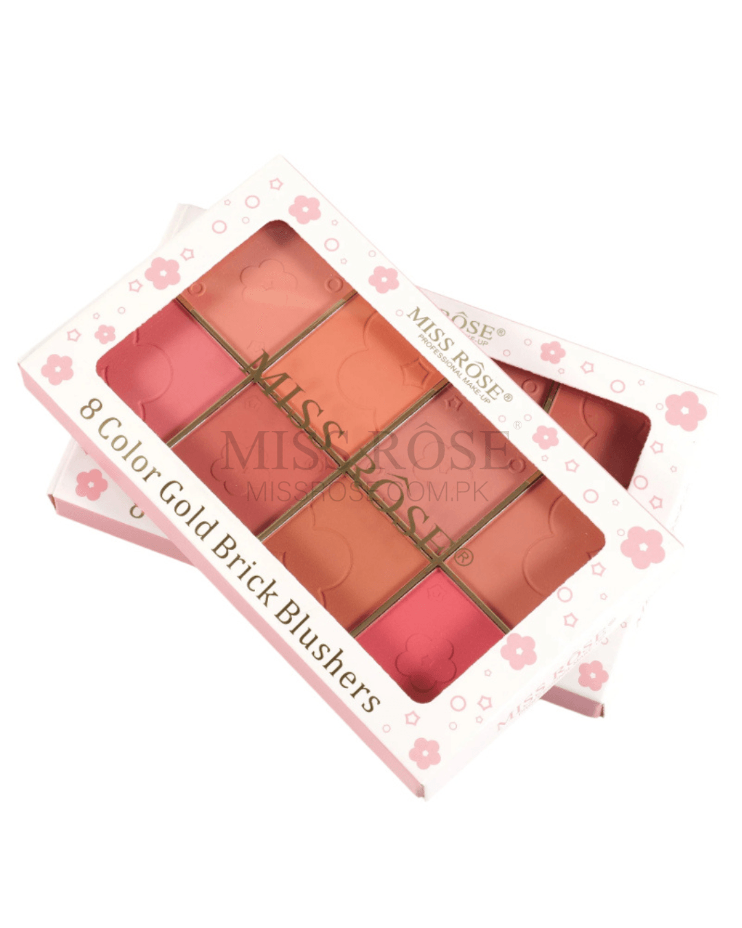 Shop Miss Rose 8 Color Gold Brick Blush Palette Affordable Makeup