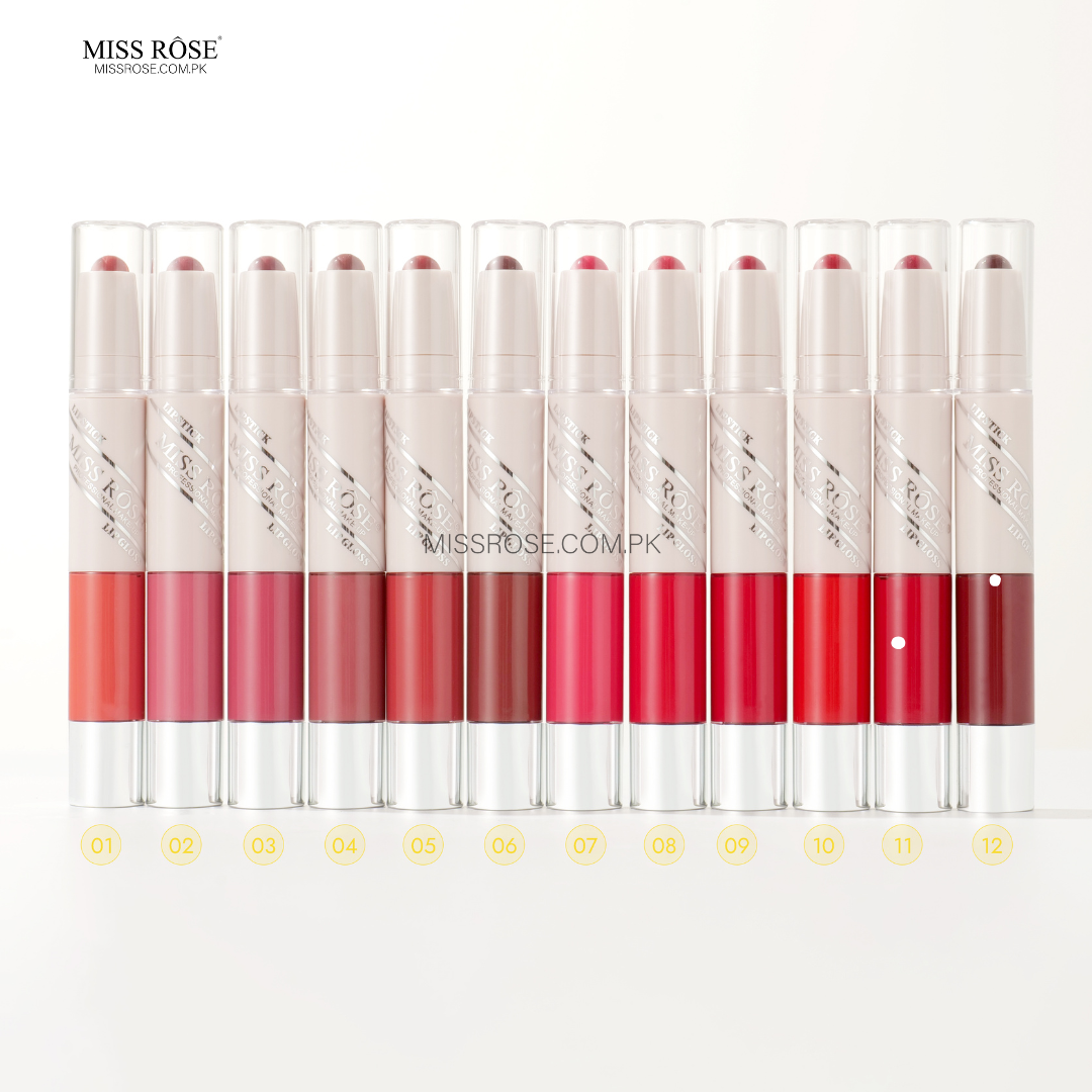 Miss Rose 2 in 1 Lipstick & Lip Gloss | Miss Rose Com Pk | Official Store In Pakistan | 100% Authentic Makeup Products