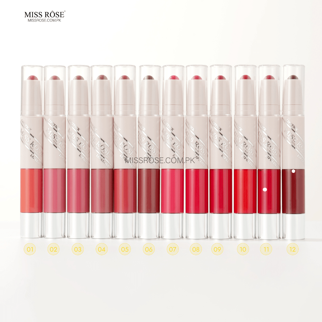 Miss Rose 2 in 1 Lipstick & Lip Gloss | Miss Rose Com Pk | Official Store In Pakistan | 100% Authentic Makeup Products