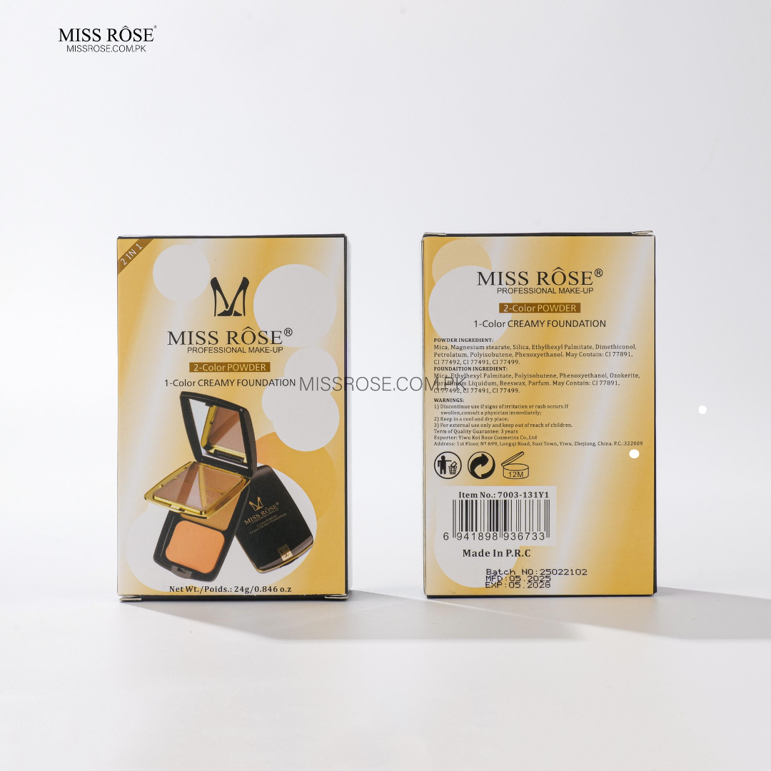Miss Rose 2-Color Powder & 1-Color Creamy Foundation