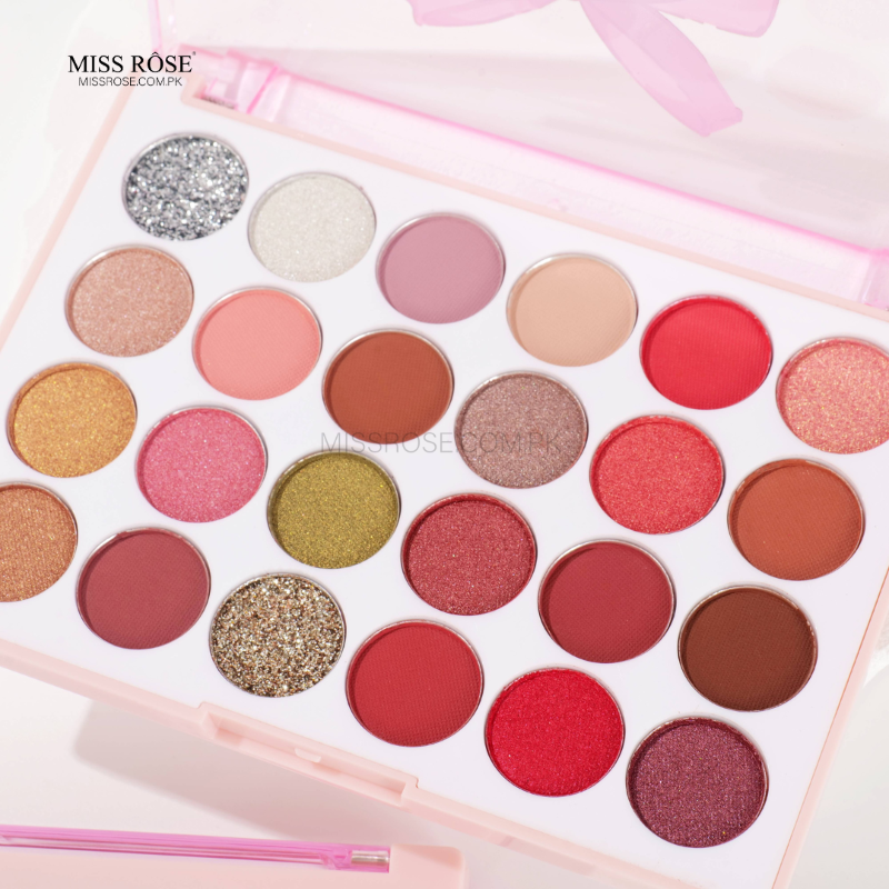 Miss Rose 24-Color Versatile Eyeshadow Palette - Mis Rose Com Pk