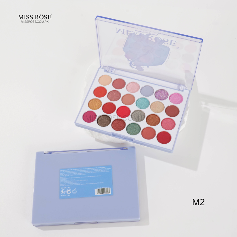 Miss Rose 24-Color Versatile Eyeshadow Palette - Mis Rose Com Pk