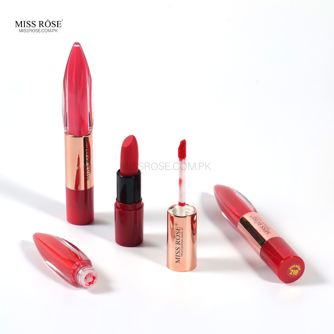 Miss Rose Dual-Ended Matte Lipstick & Lip Gloss