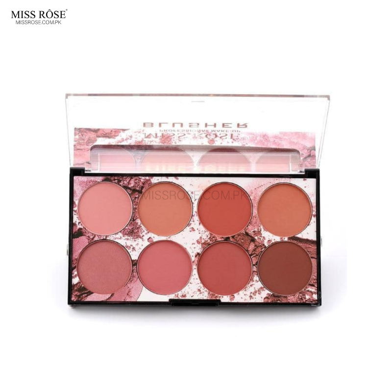 Miss Rose 8 Color Blush Palette - Miss Rose Com Pk