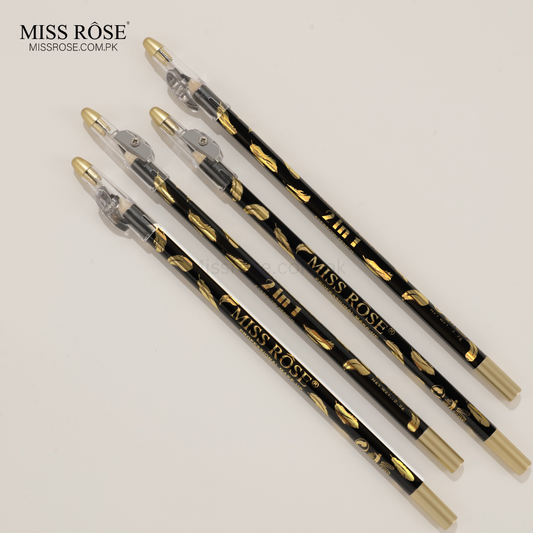 Miss Rose 2-in-1 Eyebrow Pencil – Black - Miss Rose Com Pk
