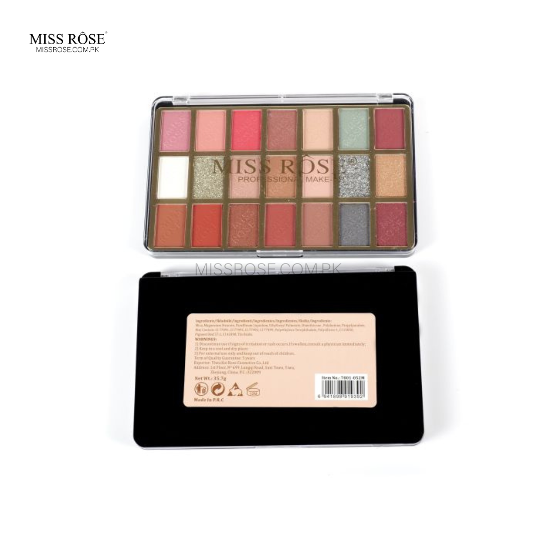 Miss Rose 21-Color Eyeshadow Palette - Miss Rose Com Pk