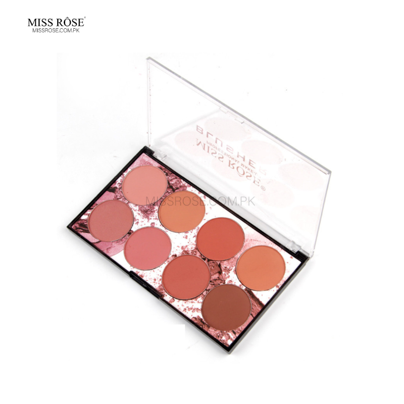 Miss Rose 8 Color Blush Palette - Miss Rose Com Pk