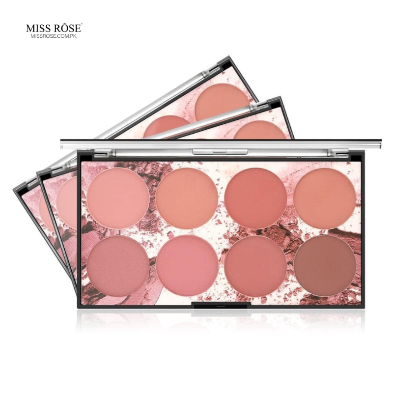 Miss Rose 8 Color Blush Palette - Miss Rose Com Pk