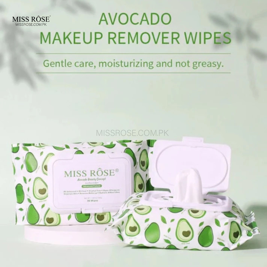 Miss Rose Avocado beauty concept facial cleaning wipes - Miss Rose Com Pk