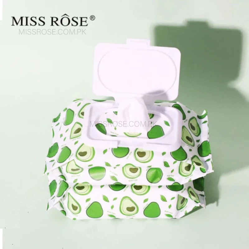 Miss Rose Avocado beauty concept facial cleaning wipes - Miss Rose Com Pk