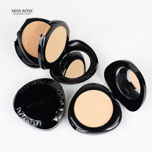 Miss Rose Bright Black Triangle Double Layer Powder - Miss Rose com Pk