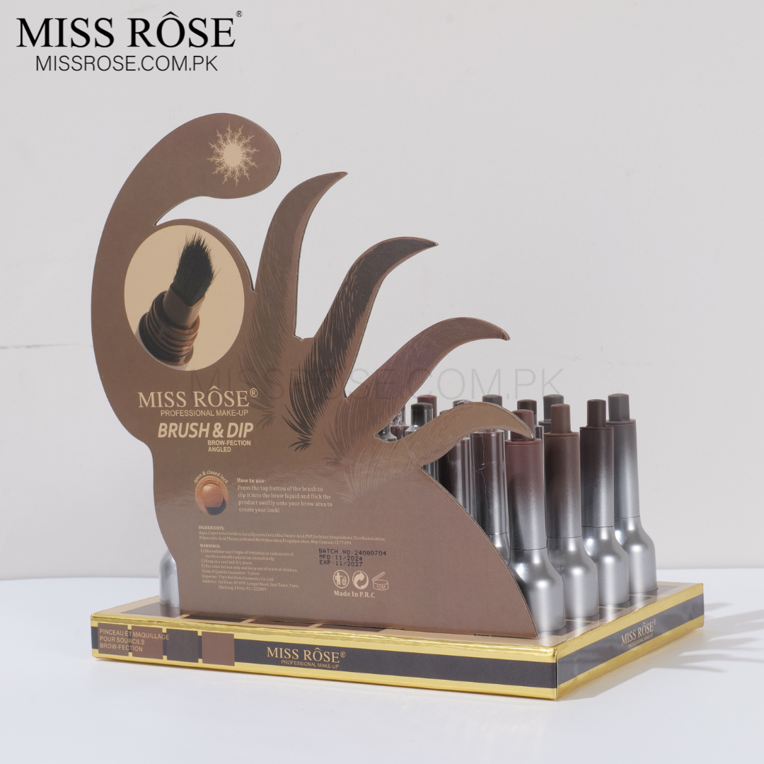 Miss Rose Com Pk Brush & Dip Liquid Eyebrow