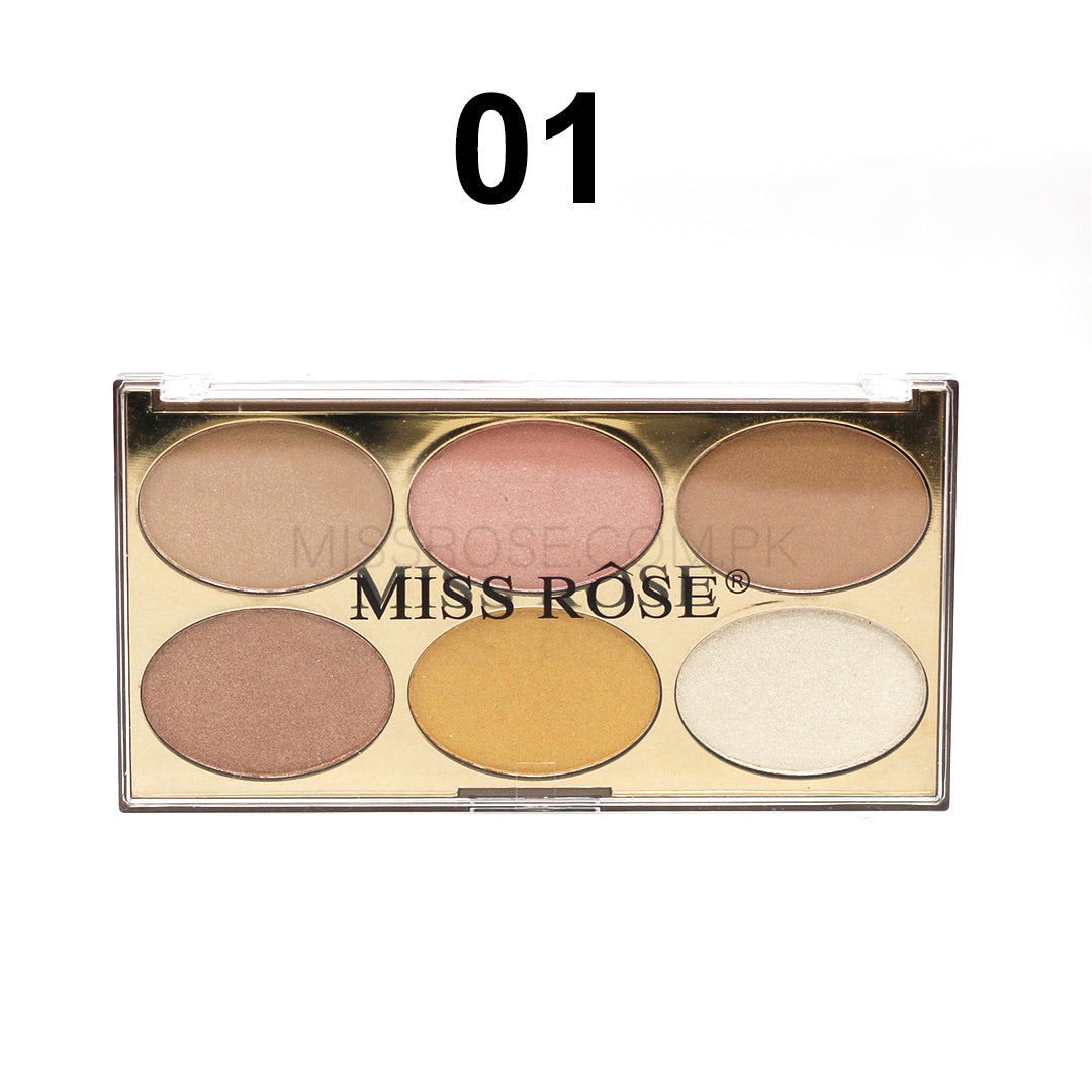 Miss Rose Com Pk Gilded Ellipse Highlighters Kit