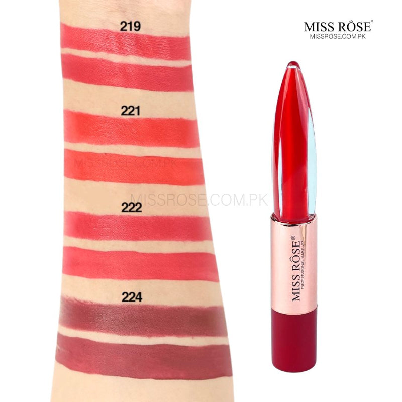 Miss Rose Dual-Ended Matte Lipstick & Lip Gloss - Miss Rose Com Pk