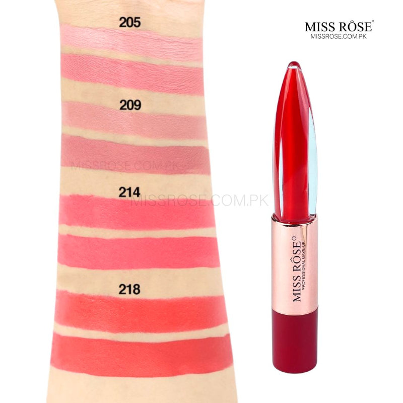 Miss Rose Dual-Ended Matte Lipstick & Lip Gloss - Miss Rose Com Pk