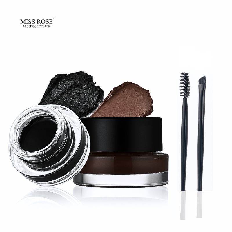 Miss Rose Gel Eyeliner - 2 color set Black and Brown - Miss Rose Com PK