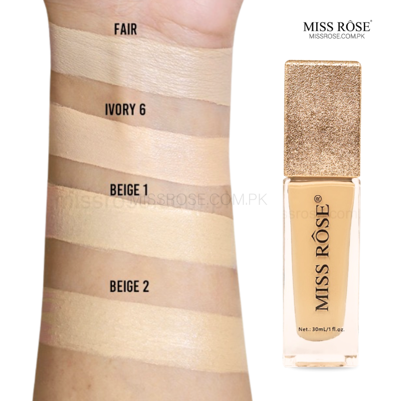 Miss Rose Luxurious Gilded Cuboid Silky Foundation - Miss Rose Com Pk