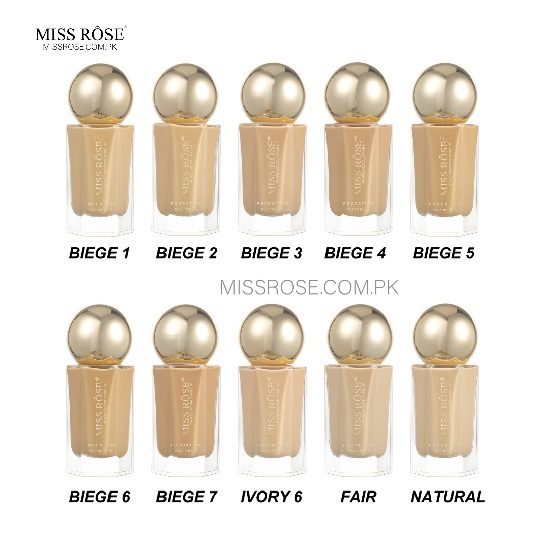 Miss Rose Matte Foundation Natural Finish Oil Control Foundation