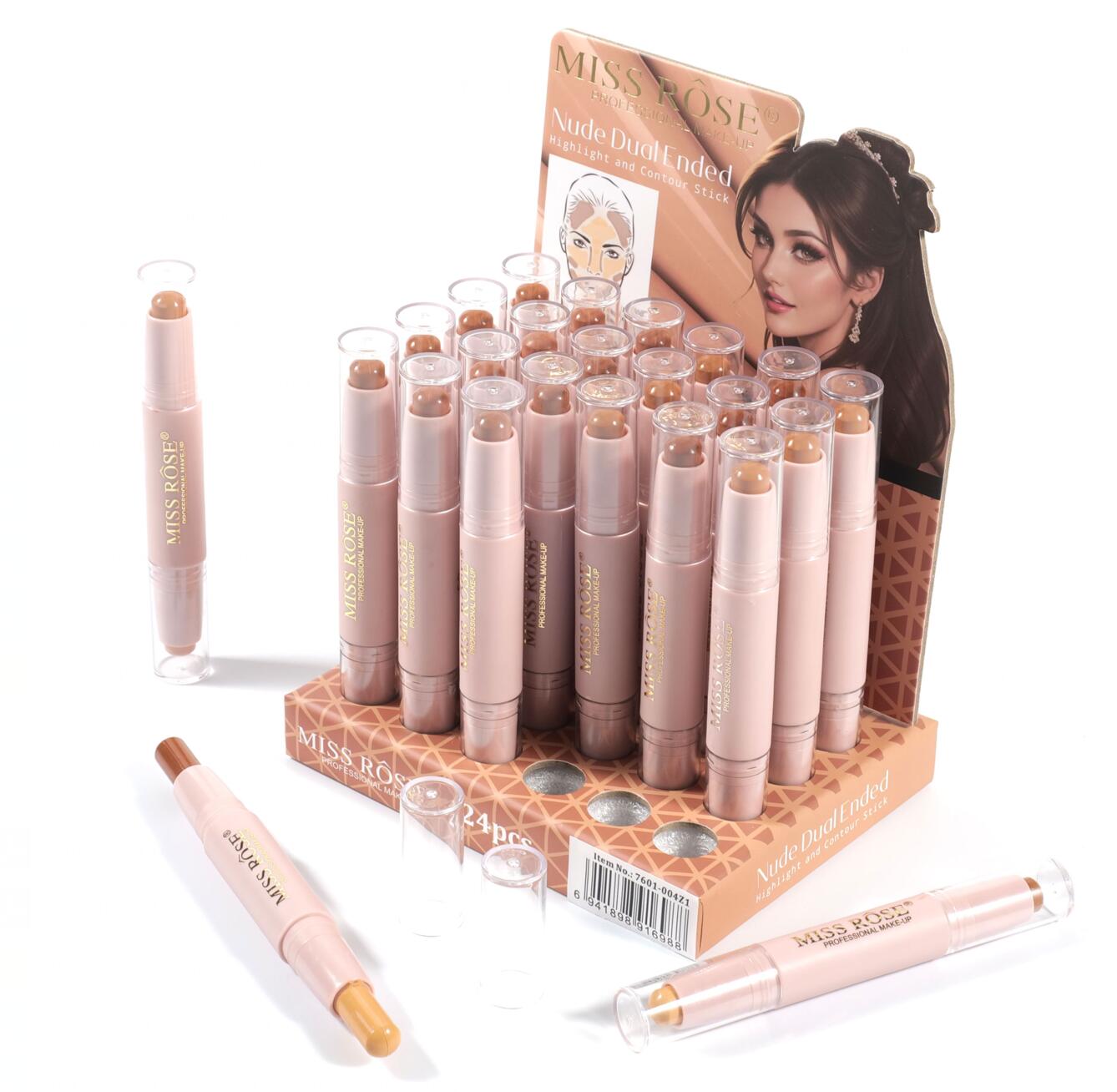 Miss Rose Nude 2-in-1 Highlight & Contour Stick - Miss Rose Com Pk