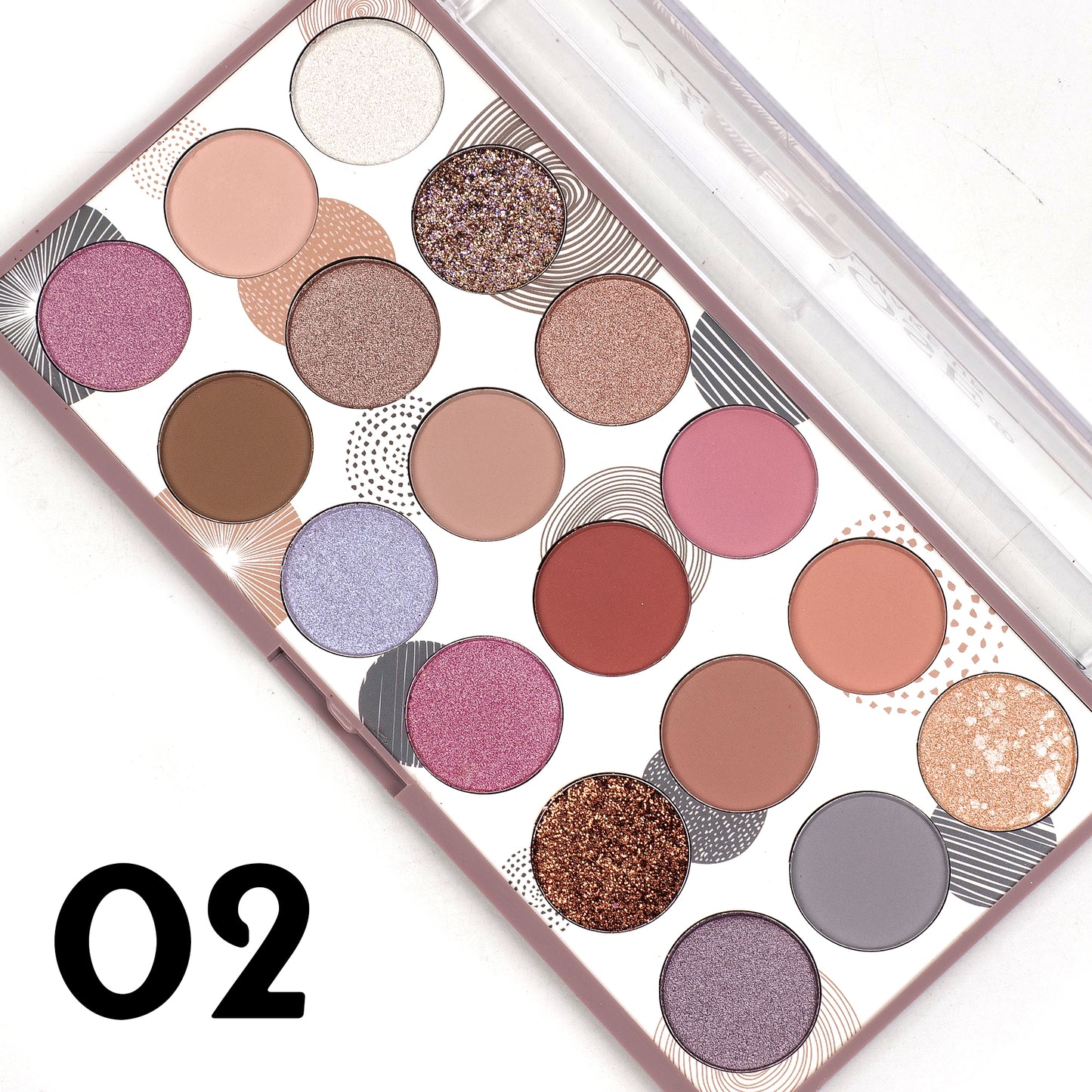 Miss Rose 3 in 1, 18 color Eyeshadow palette