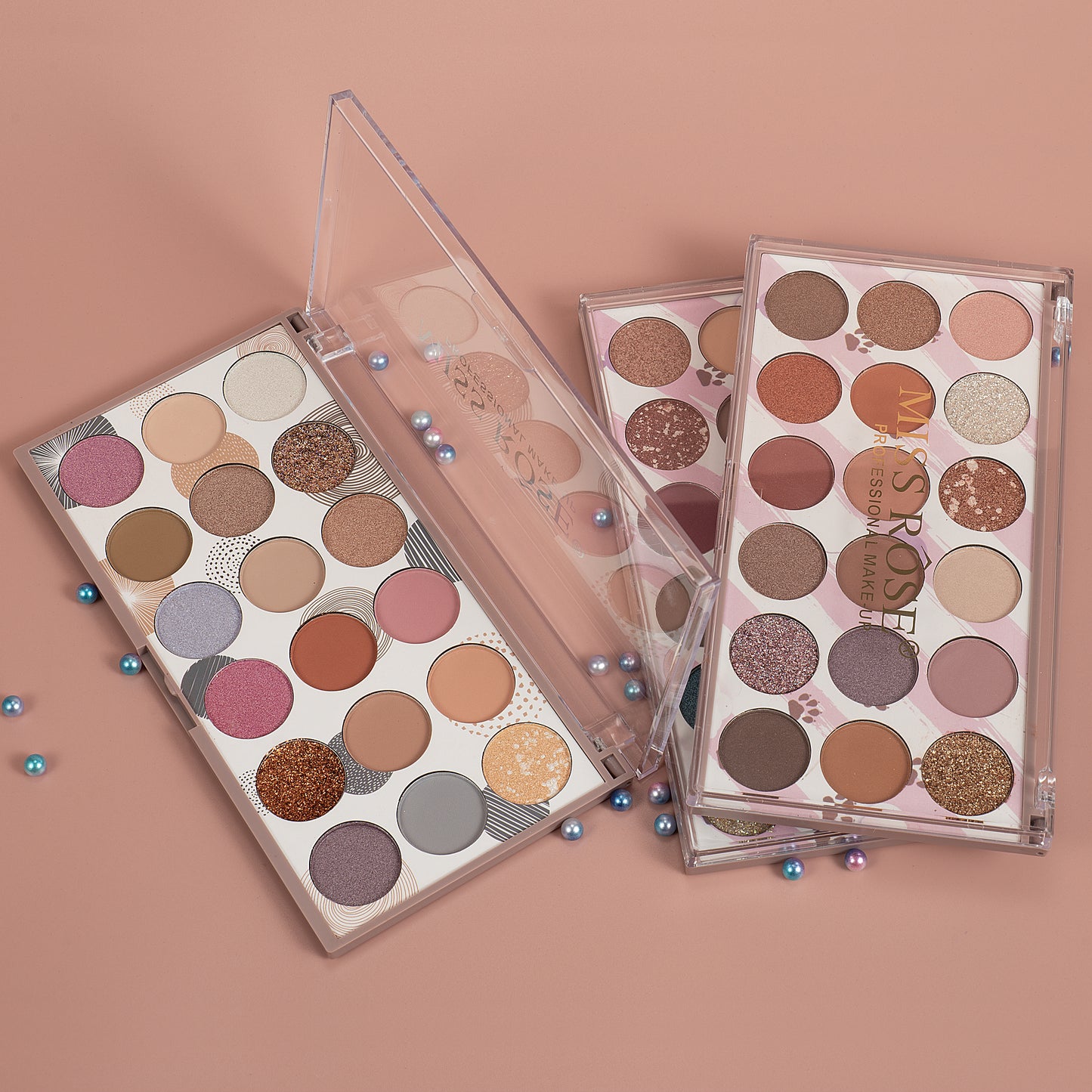 Miss Rose 3 in 1, 18 color Eyeshadow palette