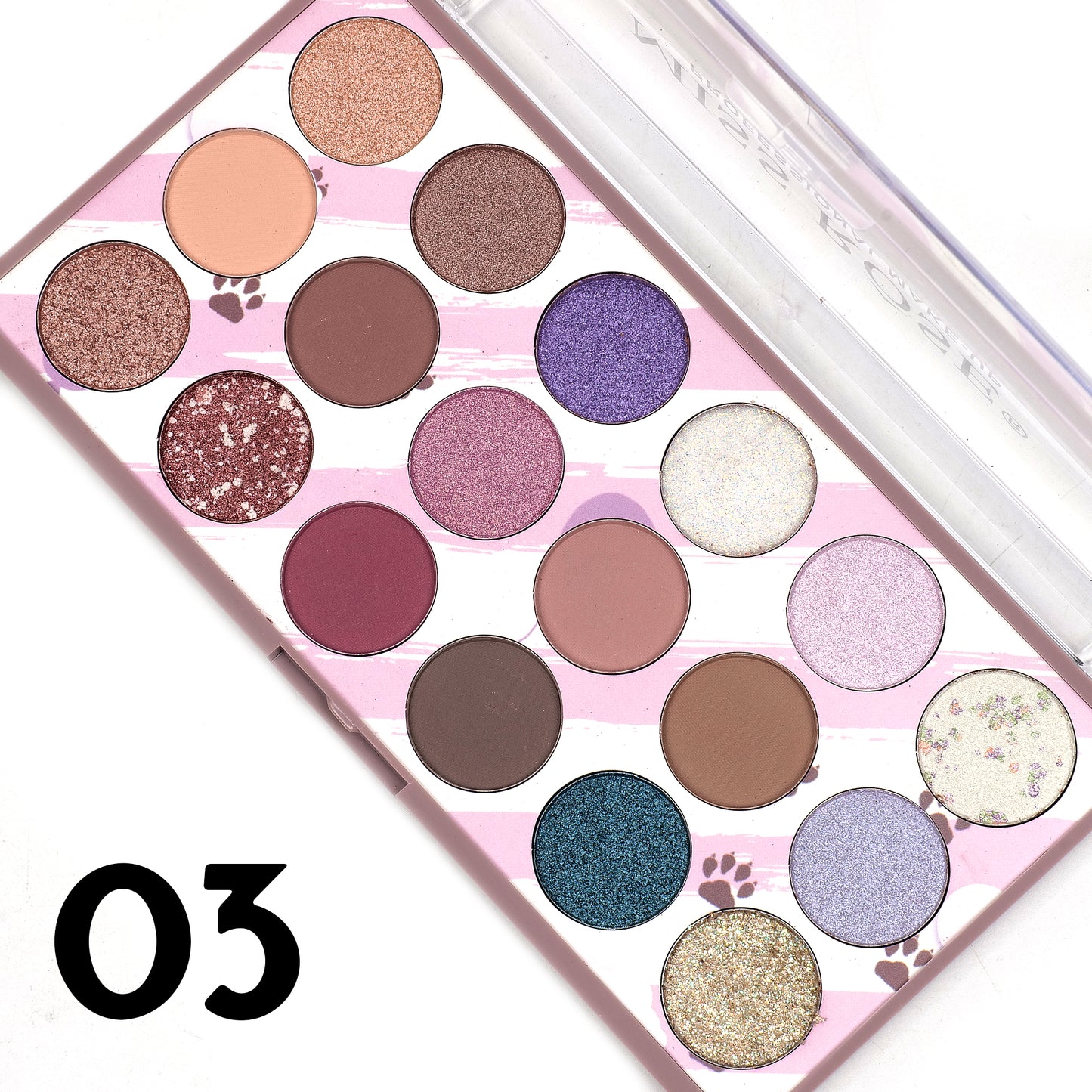 Miss Rose 3 in 1, 18 color Eyeshadow palette