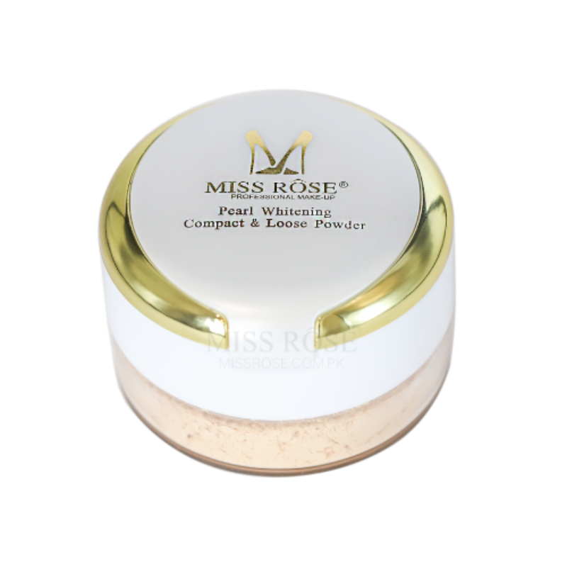 Miss Rose 3D Pearl Whitening Compact Powder & Loose Powder