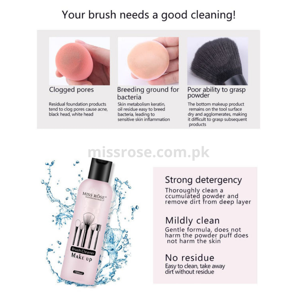 MISS ROSE New Professional Sponge Puff & Makeup Brush Cleaner