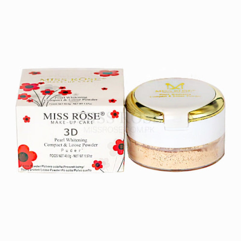 Miss Rose 3D Pearl Whitening Compact Powder & Loose Powder