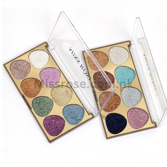 MISS ROSE 8 Colors Glitter Eyeshadow Palette (NEW)