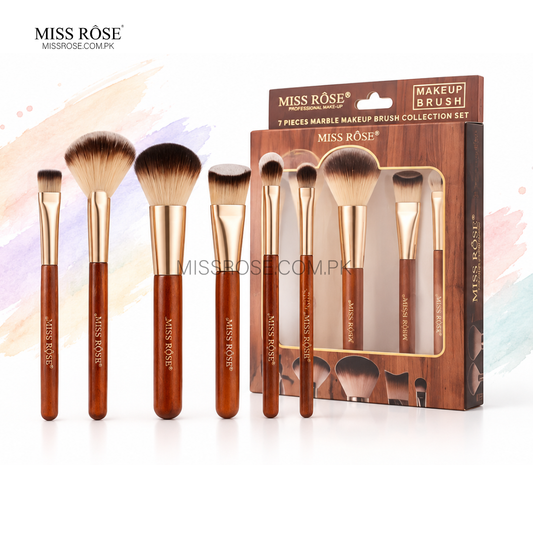 Miss Rose 5-Piece Marble Makeup Brush Collection Set