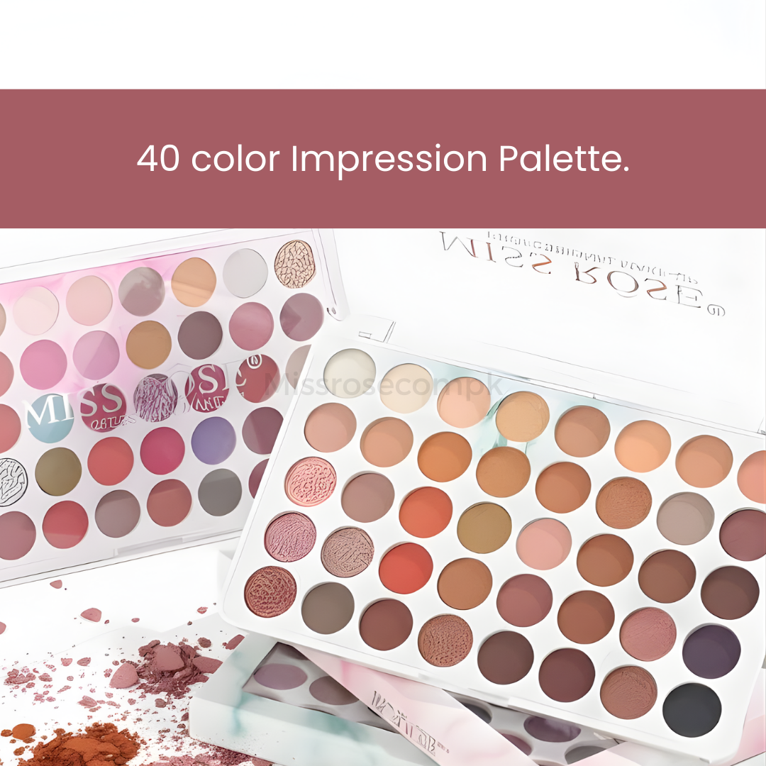 Miss Rose 40 colour Impression Eyeshadow Palette - Miss Rose Com Pk