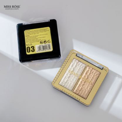 Miss Rose 2 in 1 Highlighter Palette | Miss Rose Com Pk | Official Store In Pakistan | 100% Authentic Makeup Products