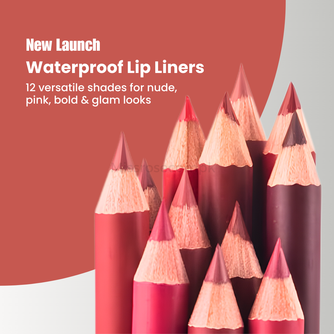 Miss Rose Waterproof Lip Liners - Miss Rose Com Pk