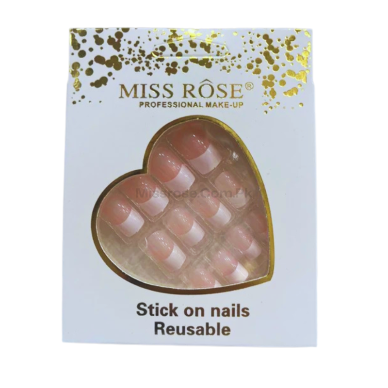 Miss Rose Stick on Nails Reusable