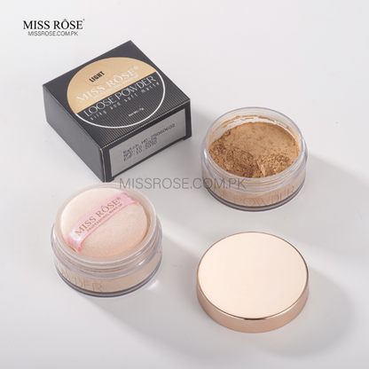 Miss Rose Loose Powder – Silky & Soft Matte Finish - Miss Rose Com Pk