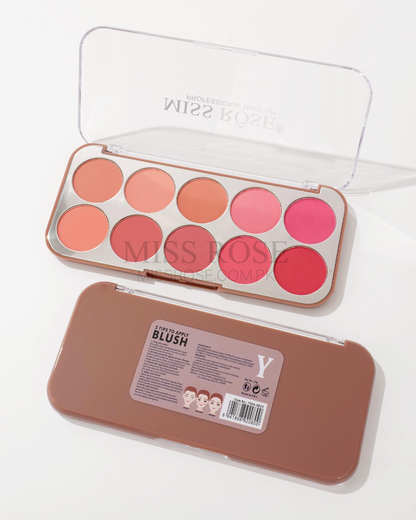 Miss Rose 10-Color Blushers Palette