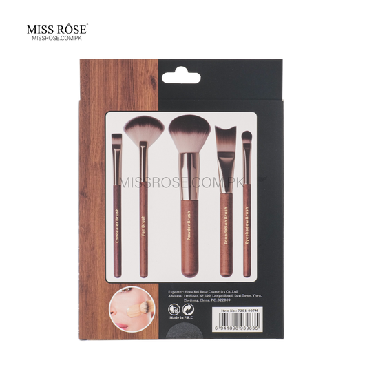 Miss Rose 5-Piece Marble Makeup Brush Collection Set