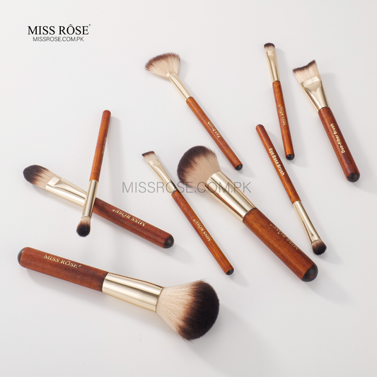 Miss Rose 9 Pieces Marble Makeup Brush Collection Set