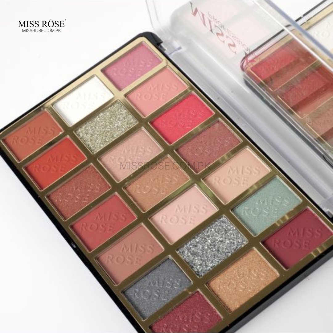 Miss Rose 21-Color Eyeshadow Palette - Miss Rose Com Pk