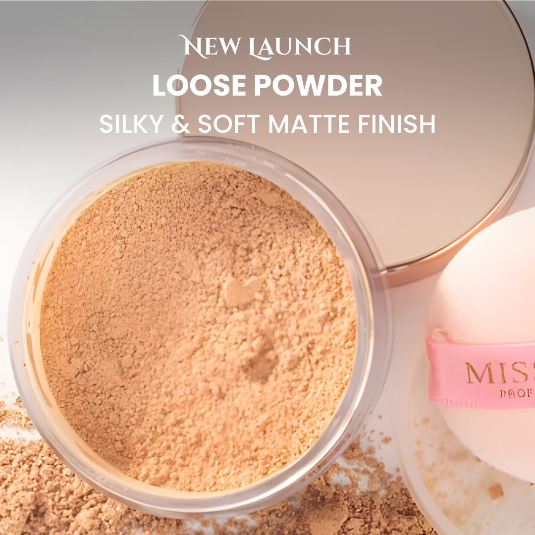 Miss Rose Loose Powder – Silky & Soft Matte Finish - Miss Rose Com Pk