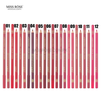 Miss Rose Waterproof Lip Liners - Miss Rose Com Pk