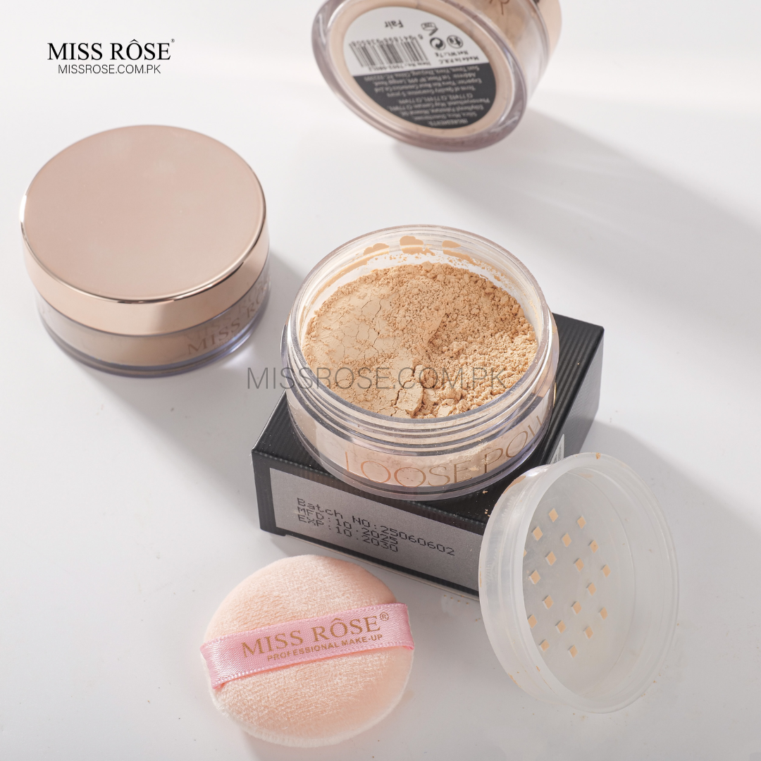 Miss Rose Loose Powder – Silky & Soft Matte Finish - Miss Rose Com Pk
