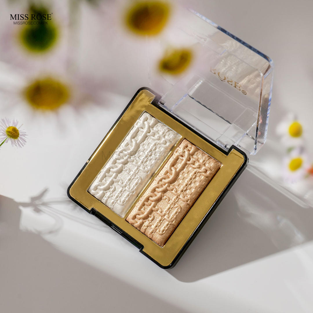 Miss Rose 2 in 1 Highlighter Palette - Miss Rose Com Pk