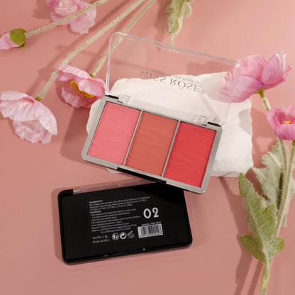 Missrose Triple Glow Blush Palette