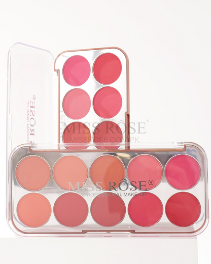 Miss Rose 10-Color Blushers Palette