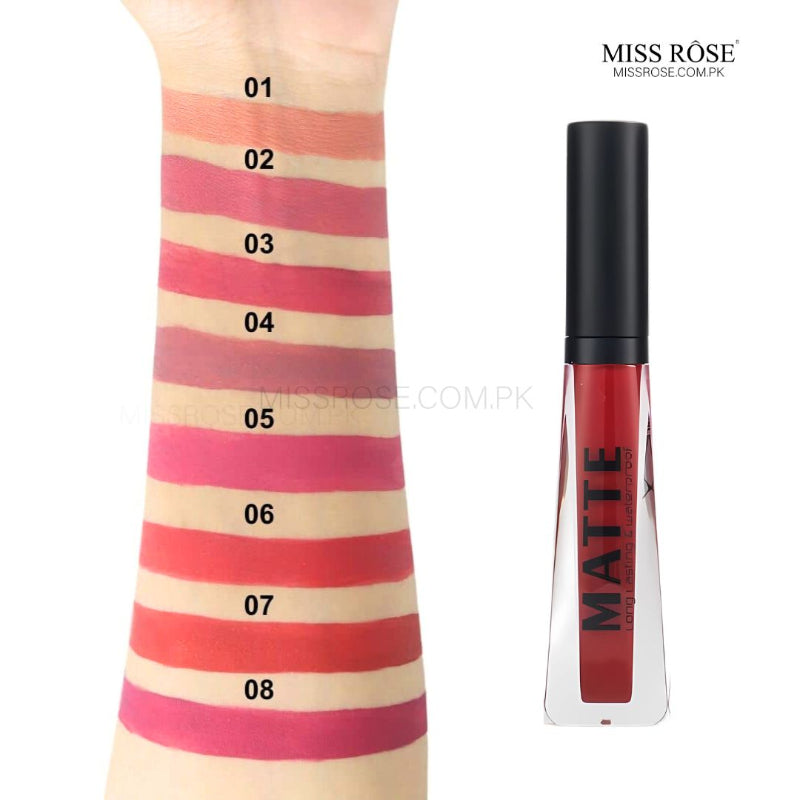 Miss Rose Velvet Matte Lip Gloss - Miss Rose Com Pk 